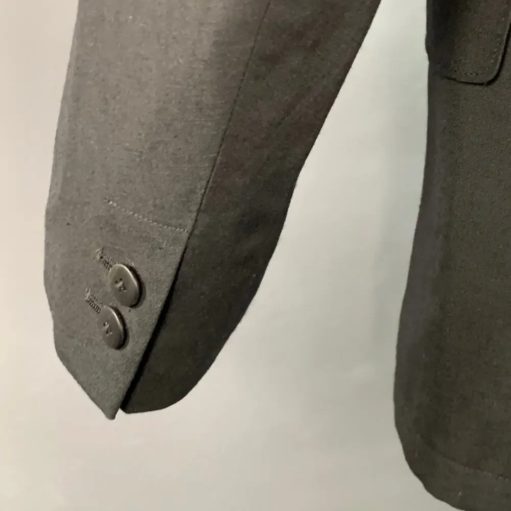 VISVIM Size L Yardbird Black Wool Linen Notch Lapel Sport Coat
